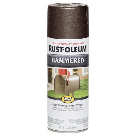 RUST-OLEUM Brown, Hammered, 12 Oz 210880